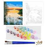 DIY Painting by number kit | Secluded lake