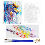 DIY Painting by number kit | Colorful horse