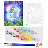 DIY Painting by number kit | Swan on the lake