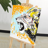DIY Painting by number kit | Lion head