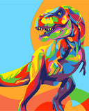DIY Painting by number kit | Watercolor dinosaur