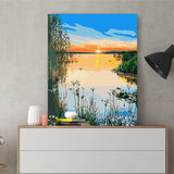DIY Painting by number kit | Secluded lake