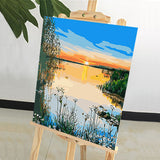 DIY Painting by number kit | Secluded lake