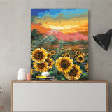 DIY Painting by number kit | Sunflower garden