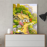 DIY Painting by number kit | Rural landscape