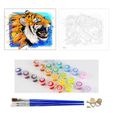 DIY Painting by number kit | Tiger head