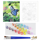 DIY Painting by number kit | Butterfly on flower