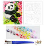 DIY Painting by number kit | Panda climbing bamboo