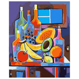 DIY Painting by number kit | Fruits and wines on the table