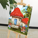 DIY Painting by number kit | Mushroom house