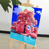 DIY Painting by number kit | Red Maple Trees