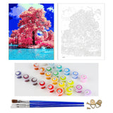 DIY Painting by number kit | Red Maple Trees