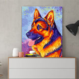 DIY Painting by number kit | German Shepherd dog