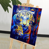 DIY Painting by number kit | Tiger Father and Son