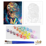 DIY Painting by number kit | Lion