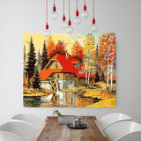 DIY Painting by number kit | Autumn scenery