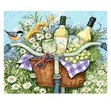 DIY Painting by number kit | Flowers and wines on the front of the bicycle