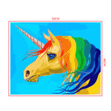DIY Painting by number kit | Unicorn