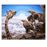 DIY Painting by number kit | Eagle and giraffe