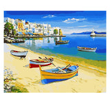 DIY Painting by number kit | Beautiful view of the seaside