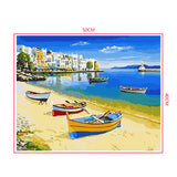 DIY Painting by number kit | Beautiful view of the seaside