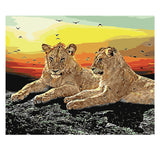 DIY Painting by number kit | Leopard couple