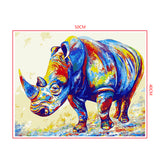 DIY Painting by number kit | Animal rhino