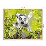 DIY Painting by number kit | Animal Ring-tailed Lemur