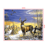 DIY Painting by number kit | Deer on the snow