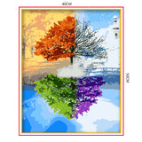 DIY Painting by number kit | Four Seasons Tree