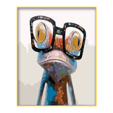 DIY Painting by number kit | Frog with big glasses