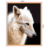 DIY Painting by number kit | Arctic wolf