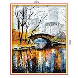 DIY Painting by number kit | Bridge scenery