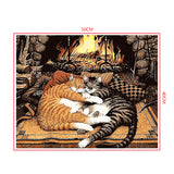 DIY Painting by number kit | Cats sleeping