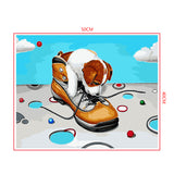 DIY Painting by number kit | A puppy on the shoe