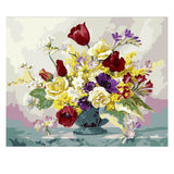 DIY Painting by number kit | Flowers on vase