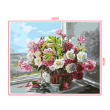 DIY Painting by number kit | Beautiful flowers on vase