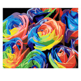 DIY Painting by number kit | Brightly colored roses