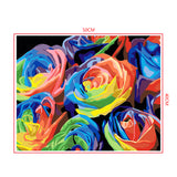 DIY Painting by number kit | Brightly colored roses