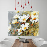 DIY Painting by number kit | White daisy flowers
