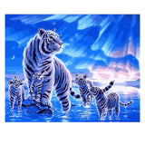 DIY Painting by number kit | Tiger Father and Son