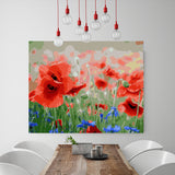 DIY Painting by number kit | Red flowers