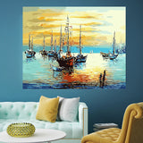 DIY Painting by number kit | Sailboats