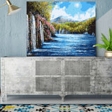 DIY Painting by number kit | Beautiful waterfall scenery