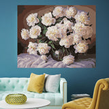 DIY Painting by number kit | Beautiful white peony