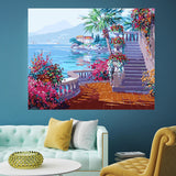 DIY Painting by number kit | Beautiful scenery of the Aegean Sea