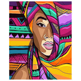 DIY Painting by number kit | African woman