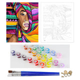 DIY Painting by number kit | African woman