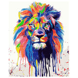 DIY Painting by number kit | Watercolor lion