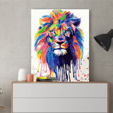 DIY Painting by number kit | Watercolor lion